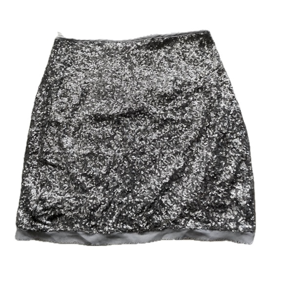 Women’s Mini Skirt, Grey, Sequin, size S, new never worn , Olive and Oak - Picture 1 of 5